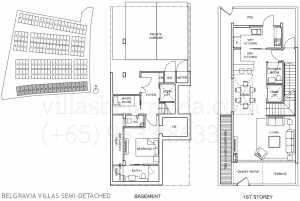 Belgravia Villas Floor Plans Semi-Detached - Lower Levels