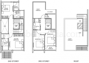 Belgravia Villas Floor Plans Semi-Detached Upper Levels
